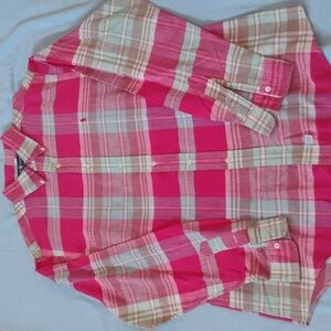 Ralph Lauren Red and Cream Plaid Shirt
